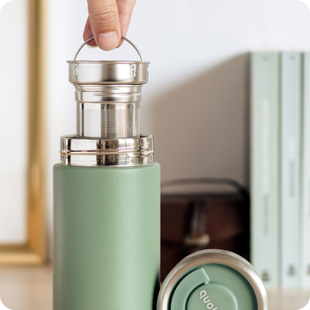 QUOKKA VASO CAFE TERMICO ACERO INOXIDABLE BOOST PINE 400 ML