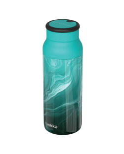 QUOKKA BOTELLA TERMO ACERO INOXIDABLE CON ASA DE SILICONA ECHO LIQUID MARBLE 690 ML