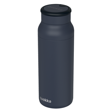 QUOKKA BOTELLA TERMO ACERO INOXIDABLE CON ASA DE SILICONA ECHO BLACK 690 ML