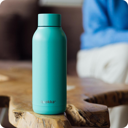 QUOKKA BOTELLA TERMO ACERO INOXIDABLE SOLID APPLE GREEN 510 ML