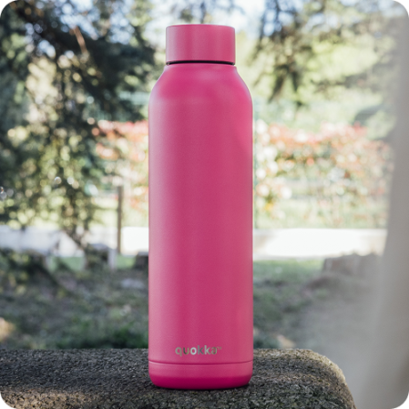 QUOKKA BOTELLA TERMO ACERO INOXIDABLE SOLID RASPBERRY PINK 630 ML