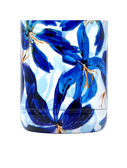 QUOKKA BOTELLA TERMO ACERO INOXIDABLE SOLID BLUE HIBISCUS 510 ML