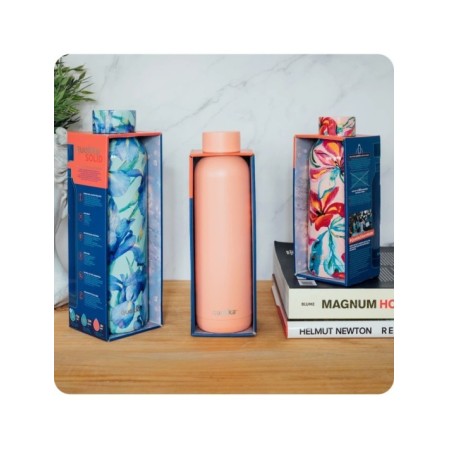 QUOKKA BOTELLA TERMO ACERO INOXIDABLE SOLID PAPAYA ORANGE 510 ML
