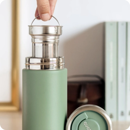 QUOKKA VASO CAFE TERMICO ACERO INOXIDABLE BOOST PINE 400 ML