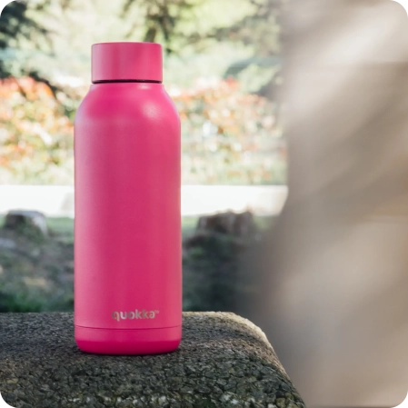 QUOKKA BOTELLA TERMO ACERO INOXIDABLE SOLID RASPBERRY PINK 510 ML
