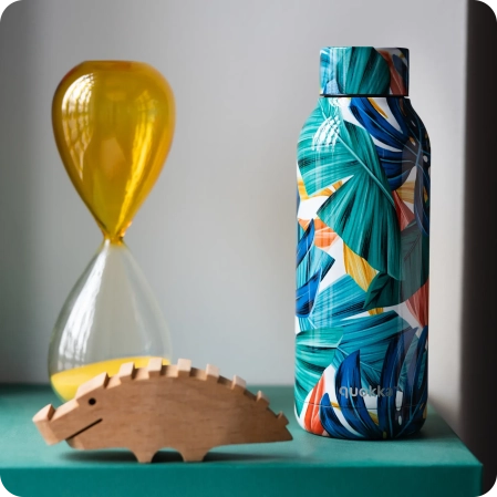 QUOKKA BOTELLA TERMO ACERO INOXIDABLE SOLID COLOR JUNGLE 510 ML