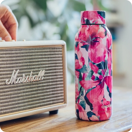QUOKKA BOTELLA TERMO ACERO INOXIDABLE SOLID PINK BLOOM 510 ML