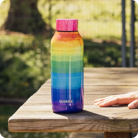 QUOKKA BOTELLA TERMO ACERO INOXIDABLE SOLID RAINBOW 510 ML