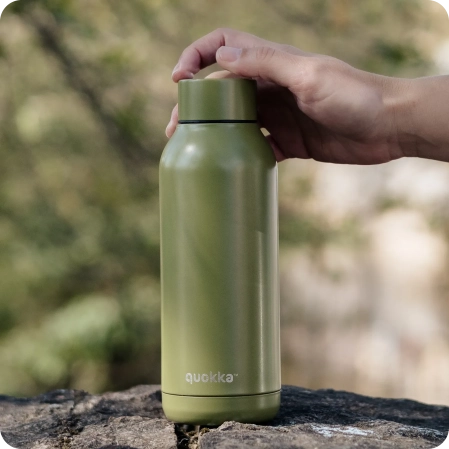QUOKKA BOTELLA TERMO ACERO INOXIDABLE SOLID OLIVE GREEN 510 ML