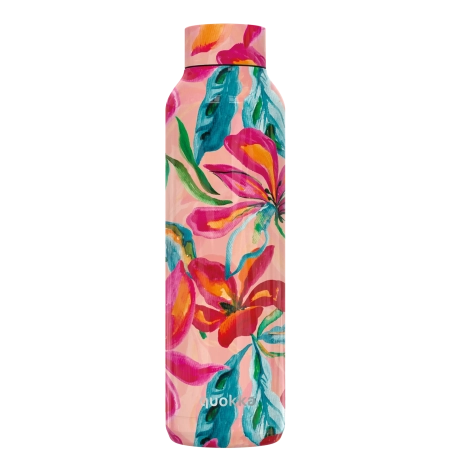 QUOKKA BOTELLA TERMO ACERO INOXIDABLE SOLID TROPICAL BLOOM 630 ML