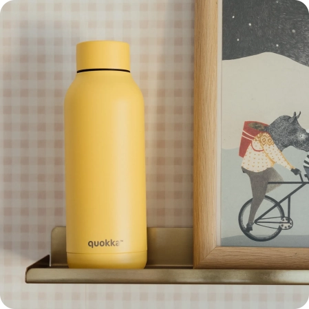 QUOKKA BOTELLA TERMO ACERO INOXIDABLE SOLID LIGHT YELLOW 510 ML
