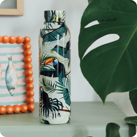 QUOKKA BOTELLA TERMO ACERO INOXIDABLE SOLID TROPICAL 630 ML