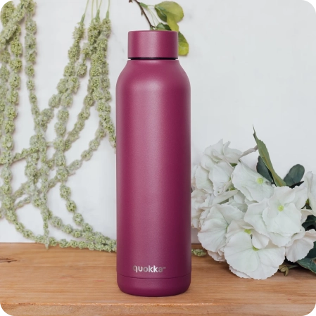 QUOKKA BOTELLA TERMO ACERO INOXIDABLE SOLID BURGUNDY 630 ML