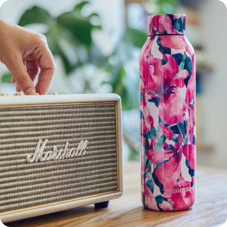 QUOKKA BOTELLA TERMO ACERO INOXIDABLE SOLID PINK BLOOM 630 ML