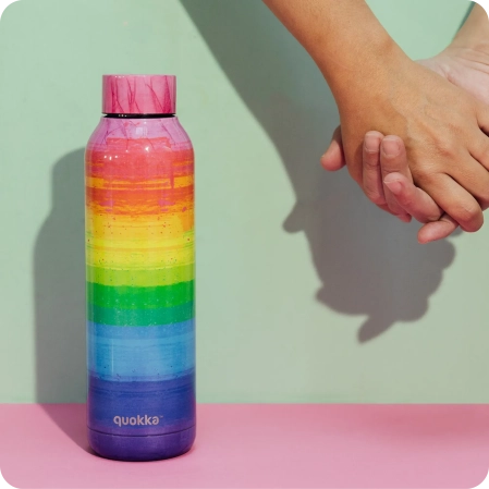 QUOKKA BOTELLA TERMO ACERO INOXIDABLE SOLID RAINBOW 630 ML
