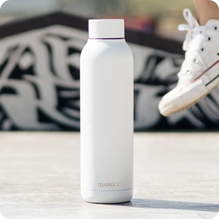 QUOKKA BOTELLA TERMO ACERO INOXIDABLE SOLID WHITE 630 ML