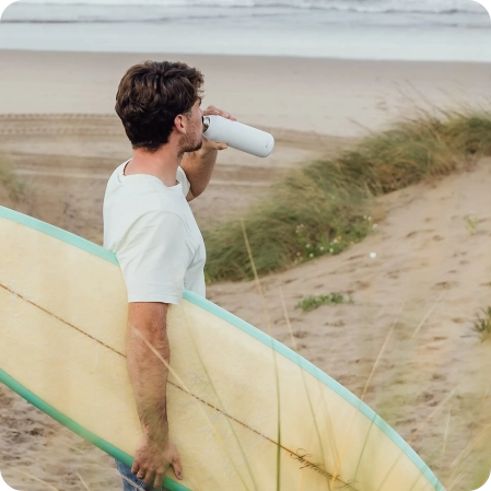 QUOKKA BOTELLA TERMO ACERO INOXIDABLE SOLID WHITE 630 ML