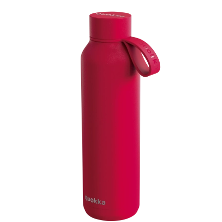 QUOKKA BOTELLA TERMO ACERO INOXIDABLE SOLID CON COLGADOR CHERRY RED 630 ML
