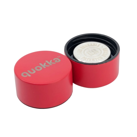QUOKKA BOTELLA TERMO ACERO INOXIDABLE SOLID CON COLGADOR CHERRY RED 630 ML