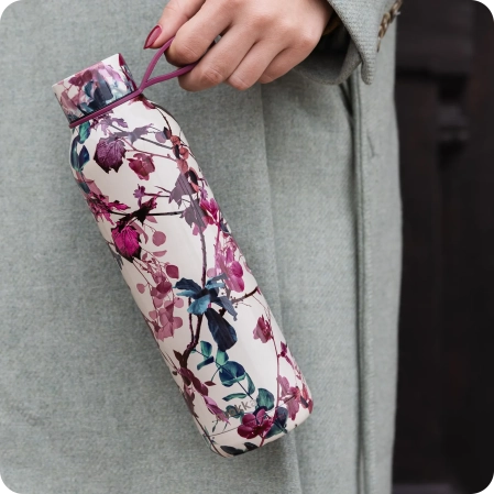 QUOKKA BOTELLA TERMO ACERO INOXIDABLE SOLID CON COLGADOR TREE BRANCHES 630 ML