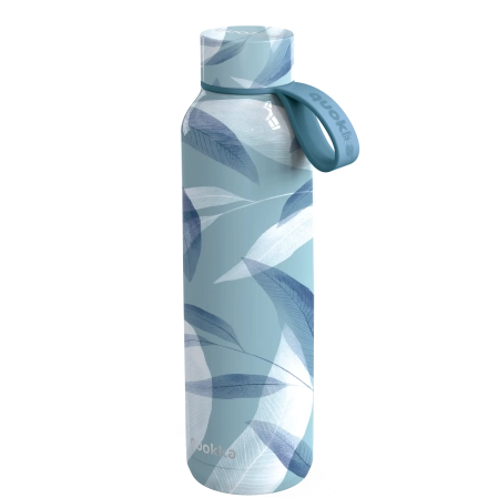 QUOKKA BOTELLA TERMO ACERO INOXIDABLE SOLID CON COLGADOR BLUE WIND 630 ML