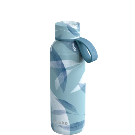 QUOKKA BOTELLA TERMO ACERO INOXIDABLE SOLID CON COLGADOR BLUE WIND 510 ML