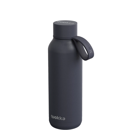 QUOKKA BOTELLA TERMO ACERO INOXIDABLE SOLID CON COLGADOR SLATE 510 ML