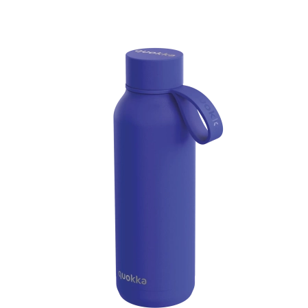QUOKKA BOTELLA TERMO ACERO INOXIDABLE SOLID CON COLGADOR DUSK BLUE 510 ML
