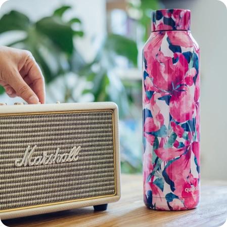 QUOKKA BOTELLA TERMO ACERO INOXIDABLE SOLID PINK BLOOM 850 ML