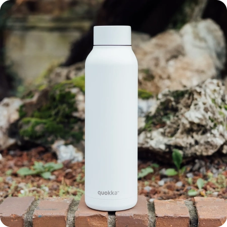 QUOKKA BOTELLA TERMO ACERO INOXIDABLE SOLID WHITE 850 ML