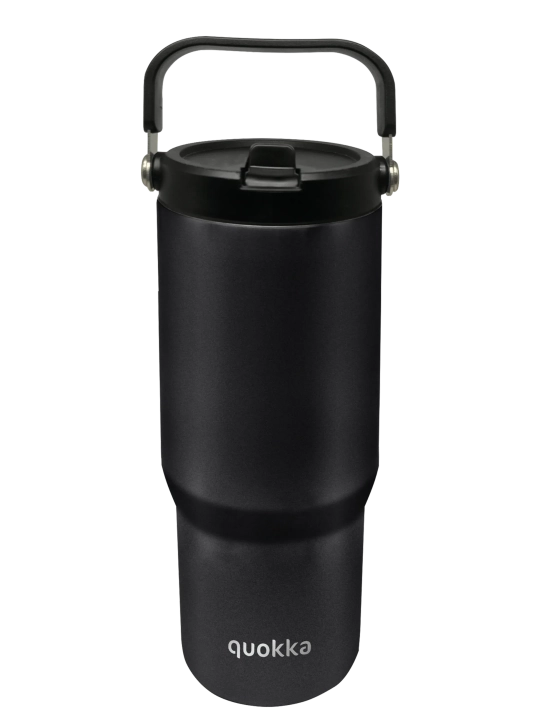 QUOKKA VASO COOL TERMO ACERO INOXIDABLE CON ASA CORE BLACK 860 ML