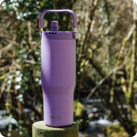 QUOKKA VASO COOL TERMO ACERO INOXIDABLE CON ASA CORE AMETHYST PURPLE 860 ML
