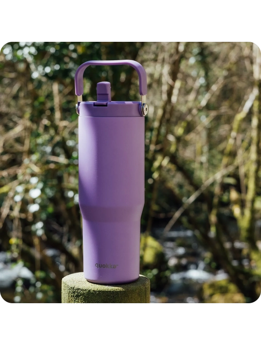 QUOKKA VASO COOL TERMO ACERO INOXIDABLE CON ASA CORE AMETHYST PURPLE 860 ML