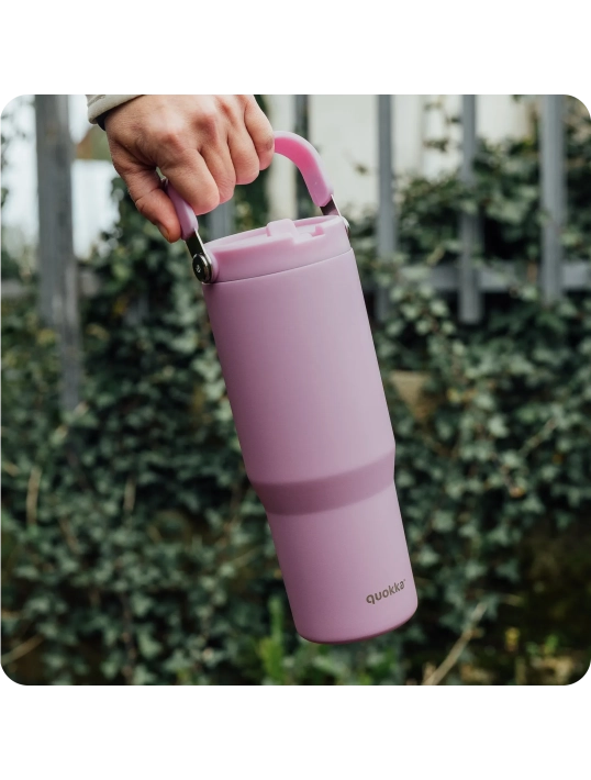 QUOKKA VASO COOL TERMO ACERO INOXIDABLE CON ASA CORE BLOSSOM PINK 860 ML