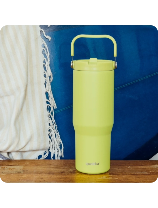 QUOKKA VASO COOL TERMO ACERO INOXIDABLE CON ASA CORE APPLE GREEN 860 ML