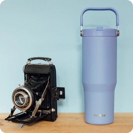 QUOKKA VASO COOL TERMO ACERO INOXIDABLE CON ASA CORE LAVENDER 860 ML