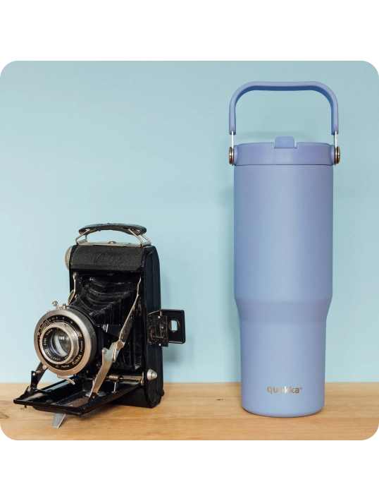 QUOKKA VASO COOL TERMO ACERO INOXIDABLE CON ASA CORE LAVENDER 860 ML