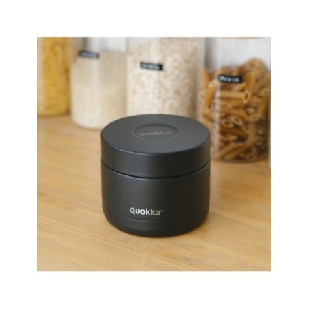 QUOKKA RECIPIENTE COMIDA TERMICO ACERO INOXIDABLE WHIM BLACK 360 ML