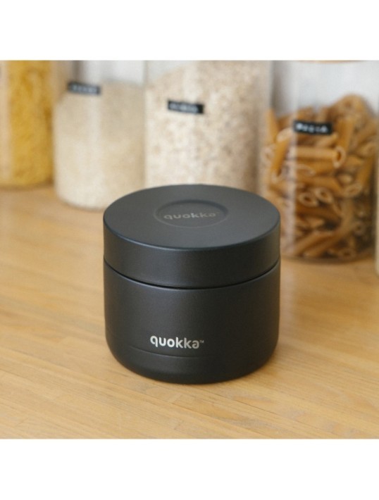 QUOKKA RECIPIENTE COMIDA TERMICO ACERO INOXIDABLE WHIM BLACK 360 ML