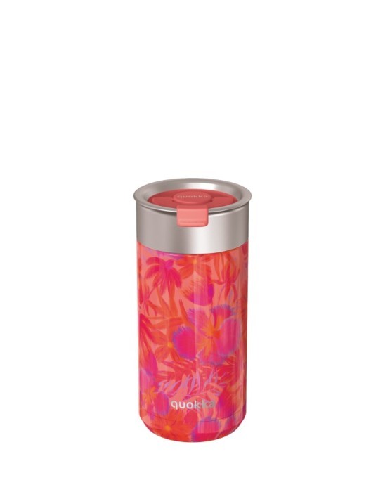 QUOKKA VASO CAFE TERMICO ACERO INOXIDABLE BOOST CORAL GARDEN 400 ML