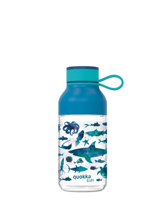 QUOKKA KIDS BOTELLA ECOZEN ICE CON COLGADOR SEA ANIMALS 430 ML