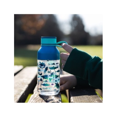 QUOKKA KIDS BOTELLA ECOZEN ICE CON COLGADOR SEA ANIMALS 430 ML